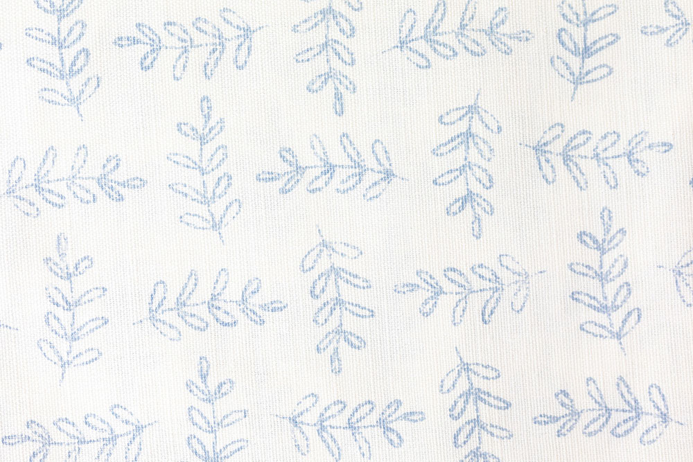 Simple Twig French Blue Fabric
