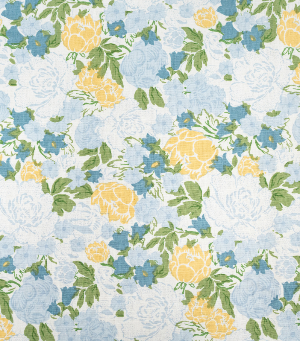 English Garden Blue and Yellow Fabric